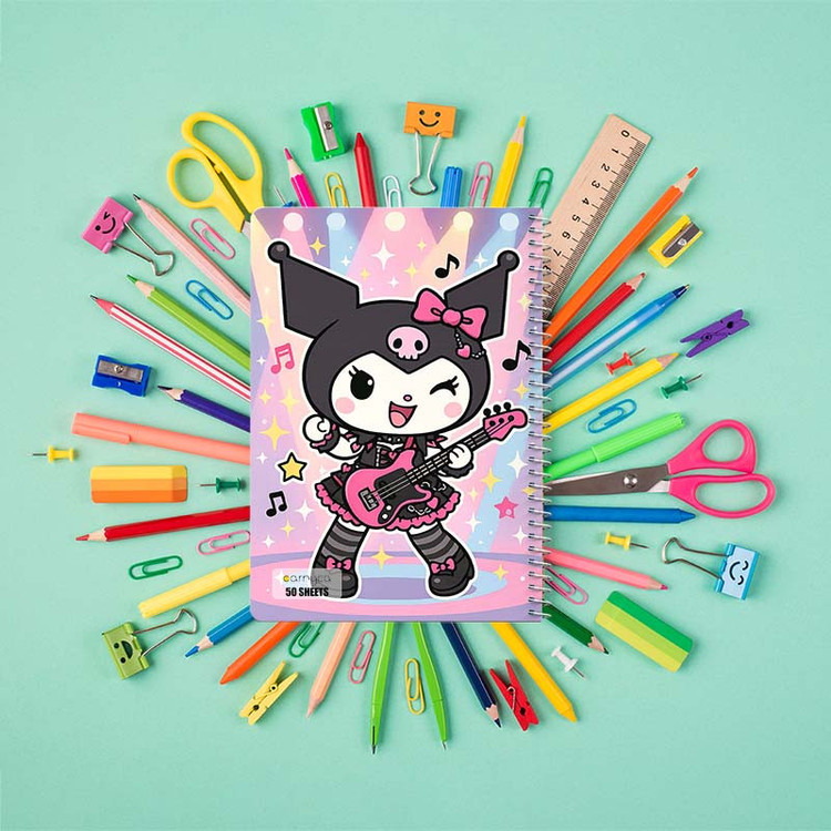 دفتر نقاشی 50 برگ کارنیکا طرح مای ملودی و کورومی My Melody & Kuromi کد 25782 مجموعه 4 عددی