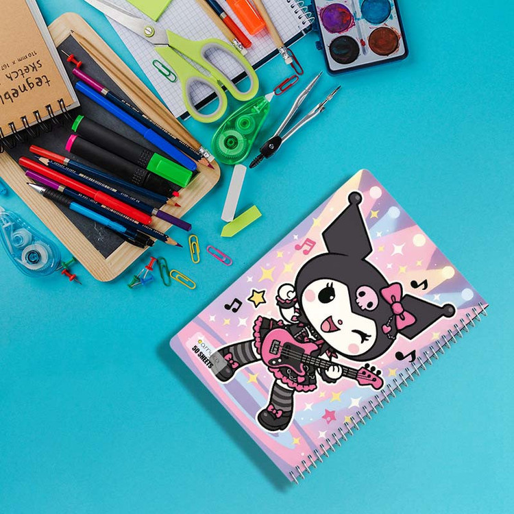 دفتر نقاشی 50 برگ کارنیکا طرح مای ملودی و کورومی My Melody & Kuromi کد 25782 مجموعه 4 عددی