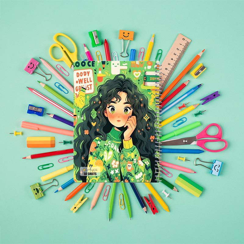 دفتر نقاشی 50 برگ کارنیکا طرح دختر فانتزی Fantasy Girl کد 12048 مجموعه 4 عددی