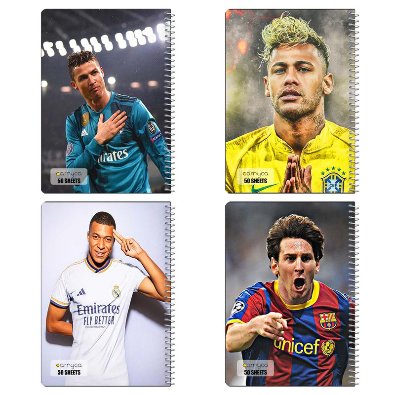 دفتر نقاشی 50 برگ کارنیکا طرح طرفداران فوتبال Football Fan کد 58132 مجموعه 4 عددی