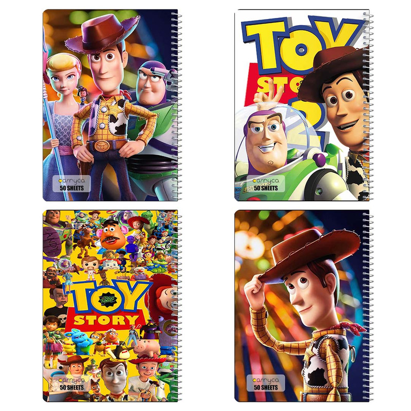 دفتر نقاشی 50 برگ کارنیکا طرح داستان اسباب‌بازی Toy Story کد 20786 مجموعه 4 عددی