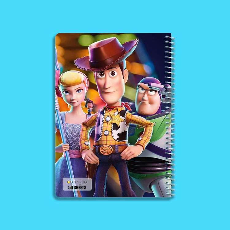 دفتر نقاشی 50 برگ کارنیکا طرح داستان اسباببازی Toy Story کد 20786 مجموعه 4 عددی