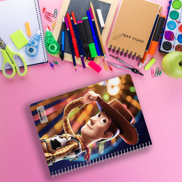 دفتر نقاشی 50 برگ کارنیکا طرح داستان اسباببازی Toy Story کد 20786 مجموعه 4 عددی