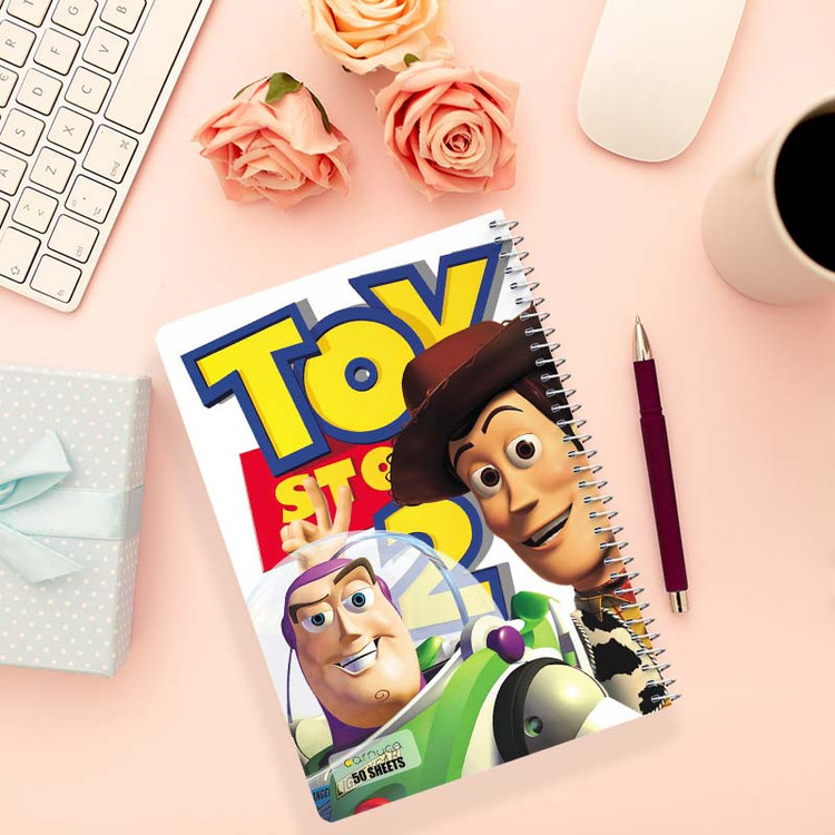 دفتر نقاشی 50 برگ کارنیکا طرح داستان اسباببازی Toy Story کد 20786 مجموعه 4 عددی