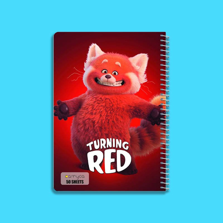 دفتر نقاشی 50 برگ کارنیکا طرح سرخ شدن Turning Red کد 10320 مجموعه 4 عددی