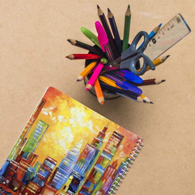 دفتر نقاشی 50 برگ کارنیکا طرح نقاشیهای آبرنگی Watercolor Paintings کد 88355 مجموعه 4 عددی