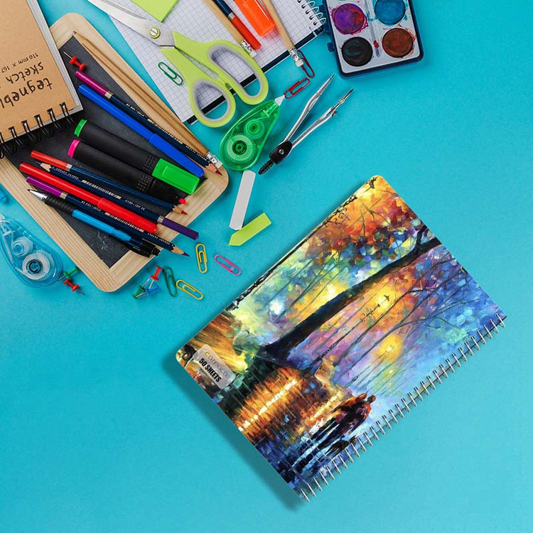 دفتر نقاشی 50 برگ کارنیکا طرح نقاشیهای آبرنگی Watercolor Paintings کد 88355 مجموعه 4 عددی