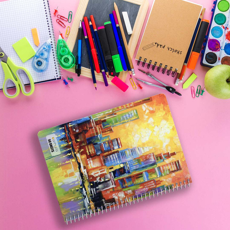 دفتر نقاشی 50 برگ کارنیکا طرح نقاشیهای آبرنگی Watercolor Paintings کد 88355 مجموعه 4 عددی