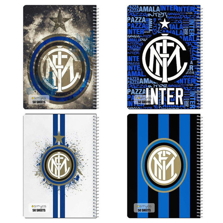 دفتر نقاشی 50 برگ کارنیکا طرح اینتر میلان Inter Milan کد 60571 مجموعه 4 عددی