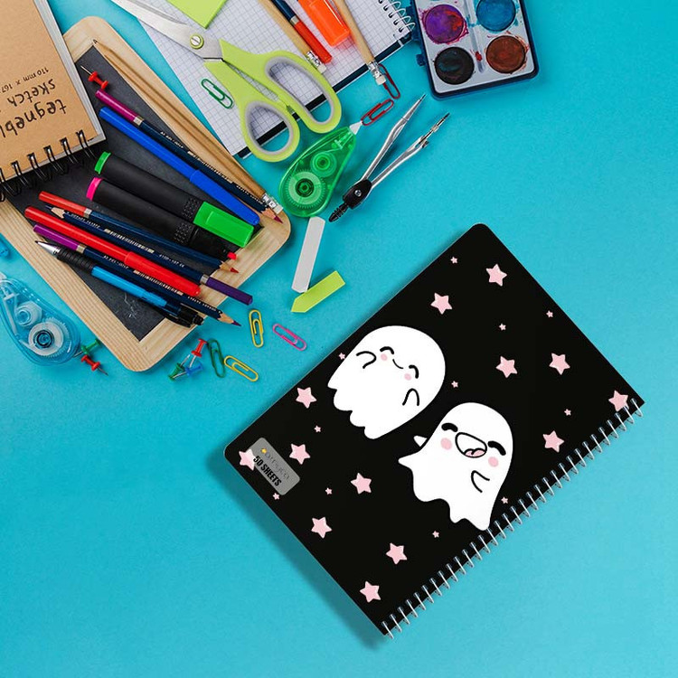 دفتر نقاشی 50 برگ کارنیکا طرح روح کیوت Cute Ghost کد 12818 مجموعه 4 عددی