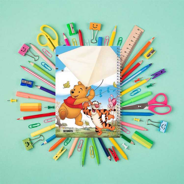 دفتر نقاشی 50 برگ کارنیکا طرح وینی خرسه Winnie the Pooh کد 62917 مجموعه 4 عددی