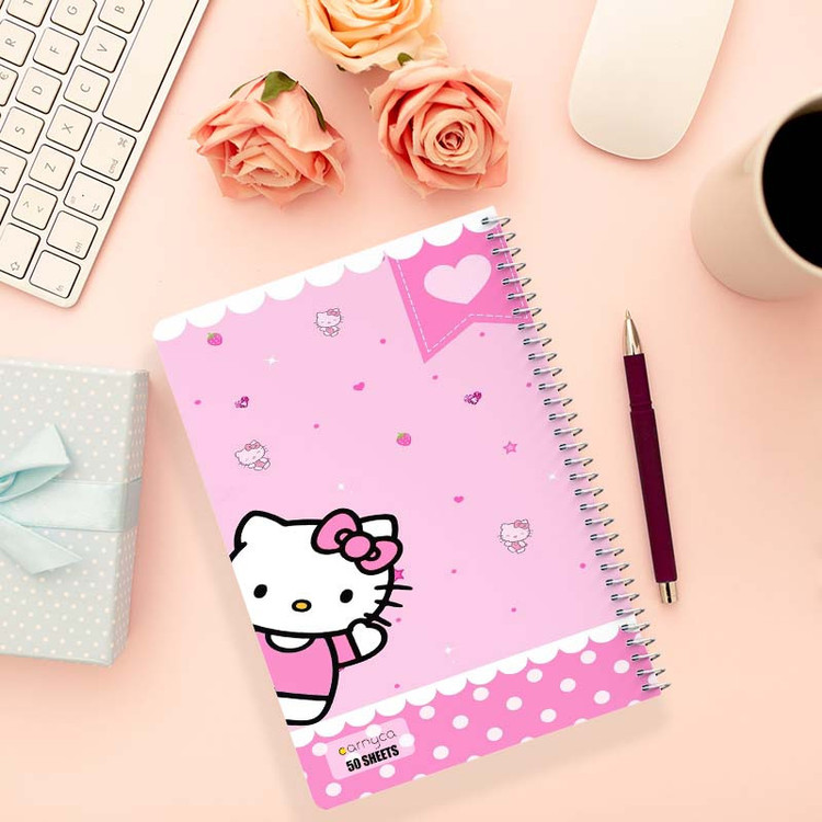 دفتر نقاشی 50 برگ کارنیکا طرح هلو کیتی hello kitty کد 14716 مجموعه 4 عددی