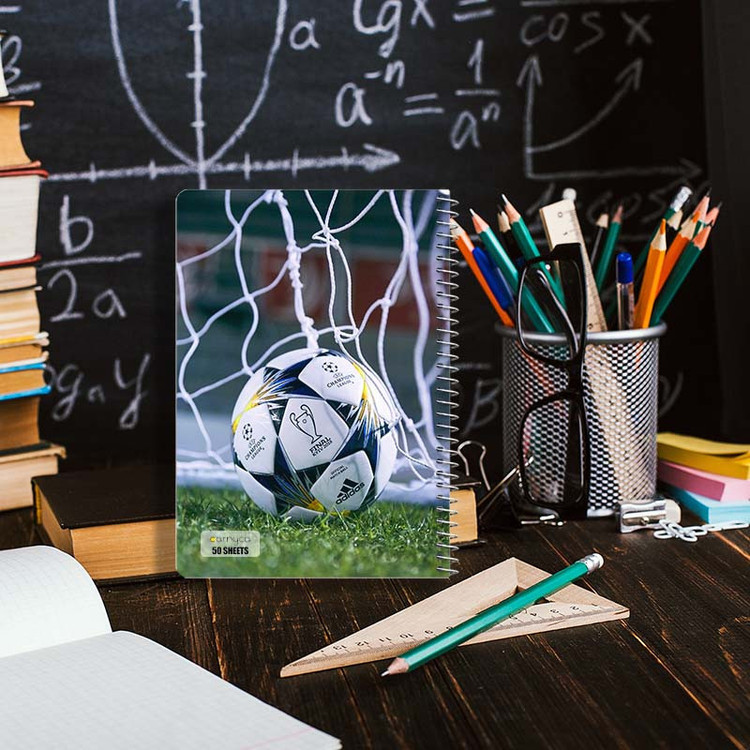 دفتر نقاشی 50 برگ کارنیکا طرح عاشق فوتبال Football Lover کد 73970 مجموعه 4 عددی