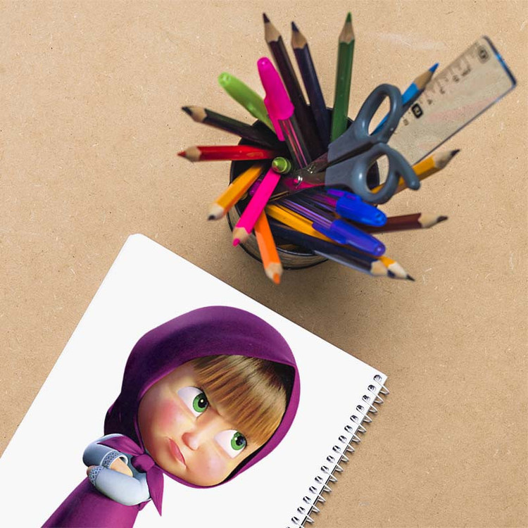 دفتر نقاشی 50 برگ کارنیکا طرح ماشا و خرس Masha and the Bear کد 59578 مجموعه 4 عددی