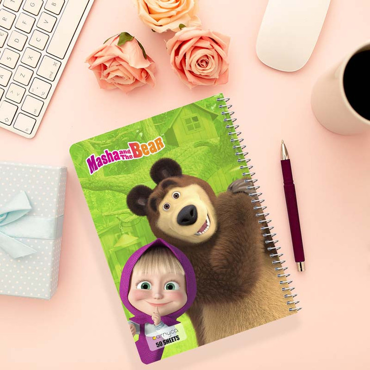 دفتر نقاشی 50 برگ کارنیکا طرح ماشا و خرس Masha and the Bear کد 59578 مجموعه 4 عددی