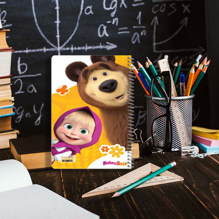 دفتر نقاشی 50 برگ کارنیکا طرح ماشا و خرس Masha and the Bear کد 59578 مجموعه 4 عددی