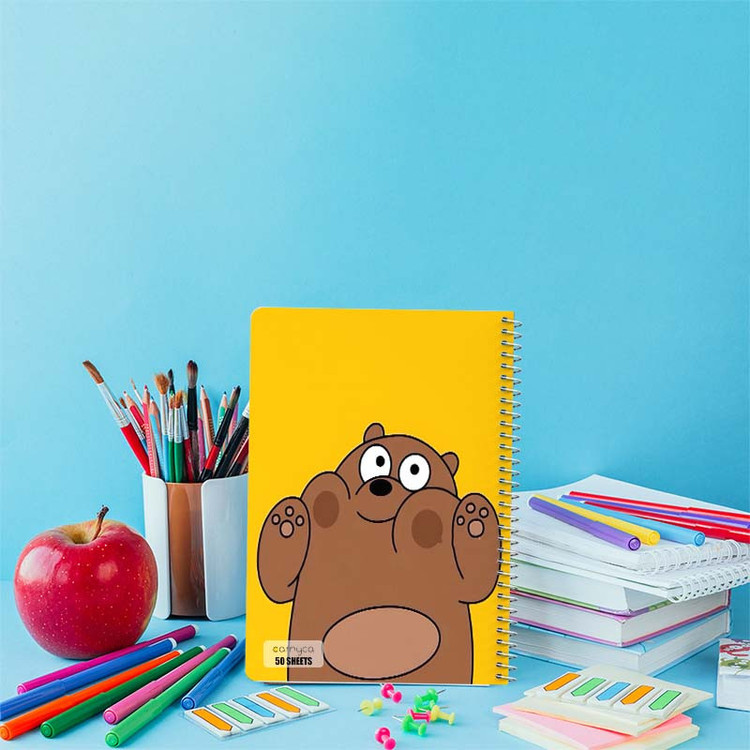 دفتر نقاشی 50 برگ کارنیکا طرح سه خرس کله پوک We Bare Bears کد 56591 مجموعه 4 عددی