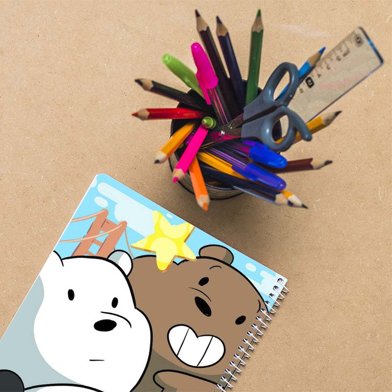 دفتر نقاشی 50 برگ کارنیکا طرح سه خرس کله پوک We Bare Bears کد 56591 مجموعه 4 عددی