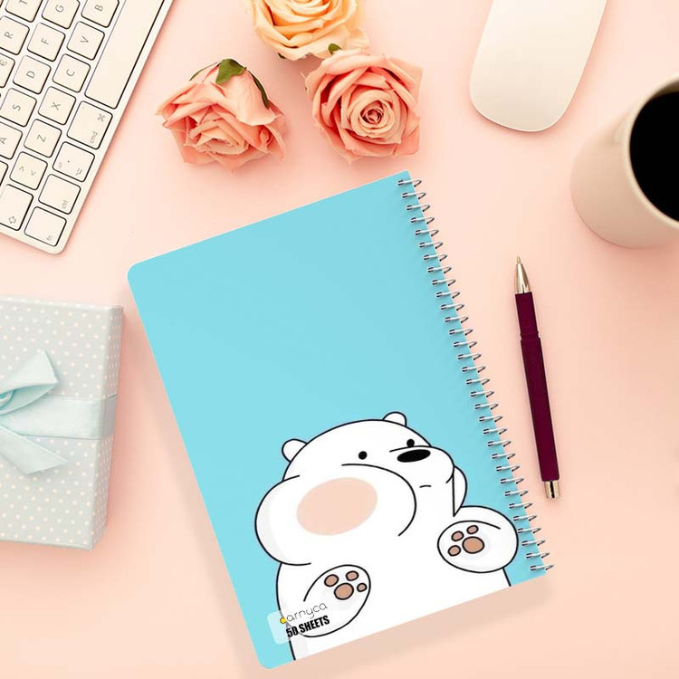 دفتر نقاشی 50 برگ کارنیکا طرح سه خرس کله پوک We Bare Bears کد 56591 مجموعه 4 عددی