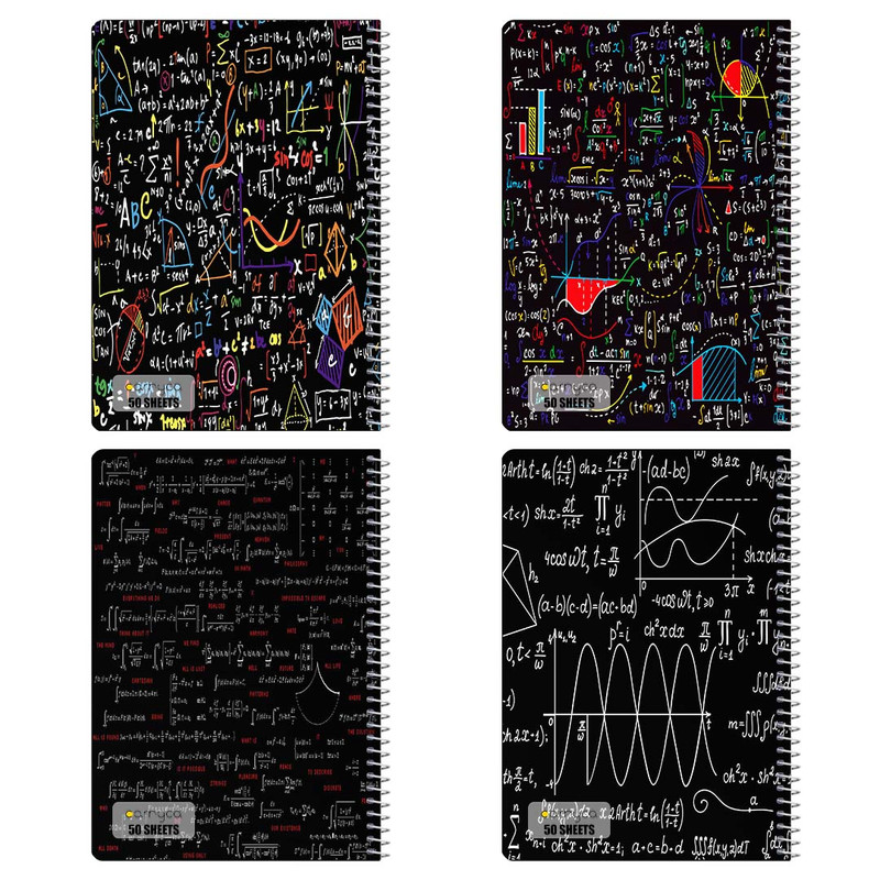 دفتر نقاشی 50 برگ کارنیکا طرح ریاضیات Mathematics کد 75204 مجموعه 4 عددی
