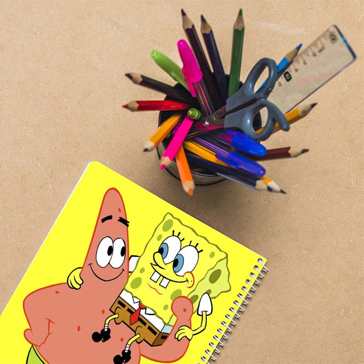 دفتر نقاشی 50 برگ کارنیکا طرح باب اسفنجی spong bob کد 79174 مجموعه 4 عددی