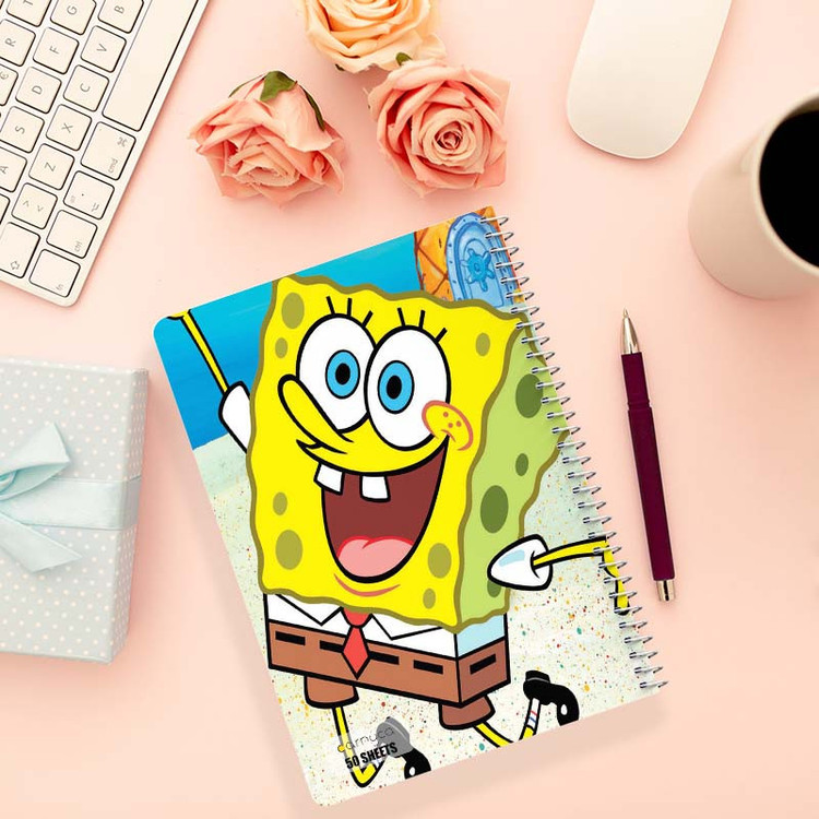 دفتر نقاشی 50 برگ کارنیکا طرح باب اسفنجی spong bob کد 79174 مجموعه 4 عددی