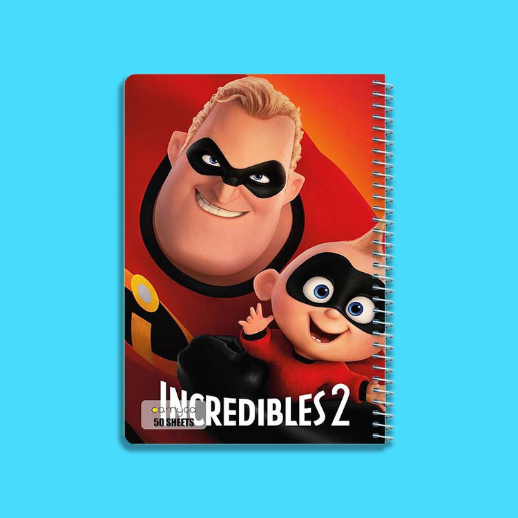 دفتر نقاشی 50 برگ کارنیکا طرح شگفتانگیزان The Incredibles کد 70225 مجموعه 4 عددی