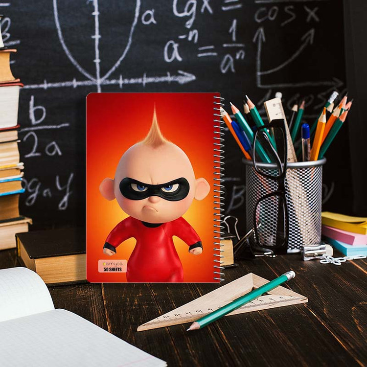 دفتر نقاشی 50 برگ کارنیکا طرح شگفتانگیزان The Incredibles کد 70225 مجموعه 4 عددی
