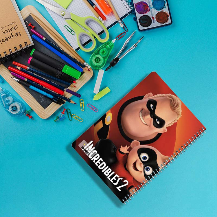 دفتر نقاشی 50 برگ کارنیکا طرح شگفتانگیزان The Incredibles کد 70225 مجموعه 4 عددی