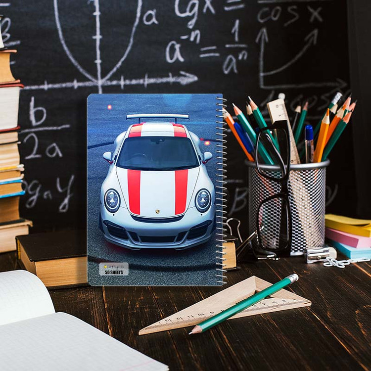 دفتر نقاشی 50 برگ کارنیکا طرح پورشه Porsche کد 78532 مجموعه 4 عددی