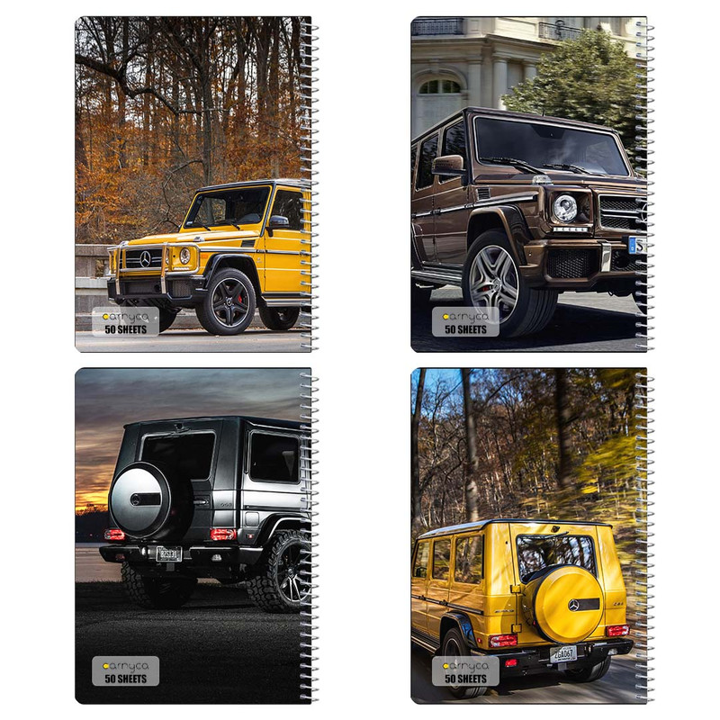 دفتر نقاشی 50 برگ کارنیکا طرح مرسدس‑ا ام جی G۶۳ Mercedes‑AMG G63 کد 29813 مجموعه 4 عددی