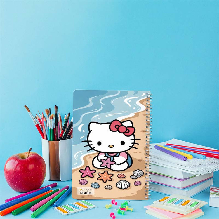 دفتر نقاشی 50 برگ کارنیکا طرح هلو کیتی hello kitty کد 22616 مجموعه 4 عددی