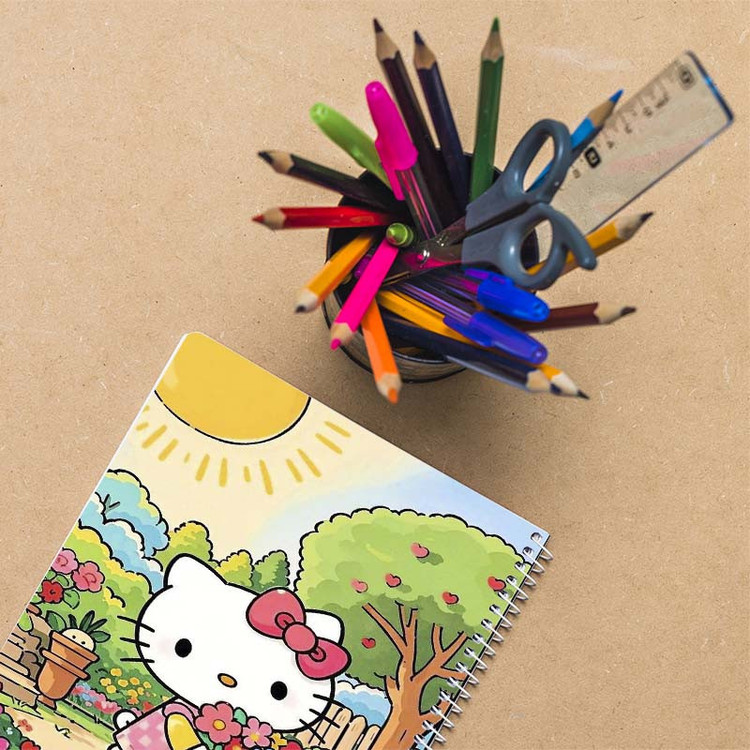 دفتر نقاشی 50 برگ کارنیکا طرح هلو کیتی hello kitty کد 22616 مجموعه 4 عددی