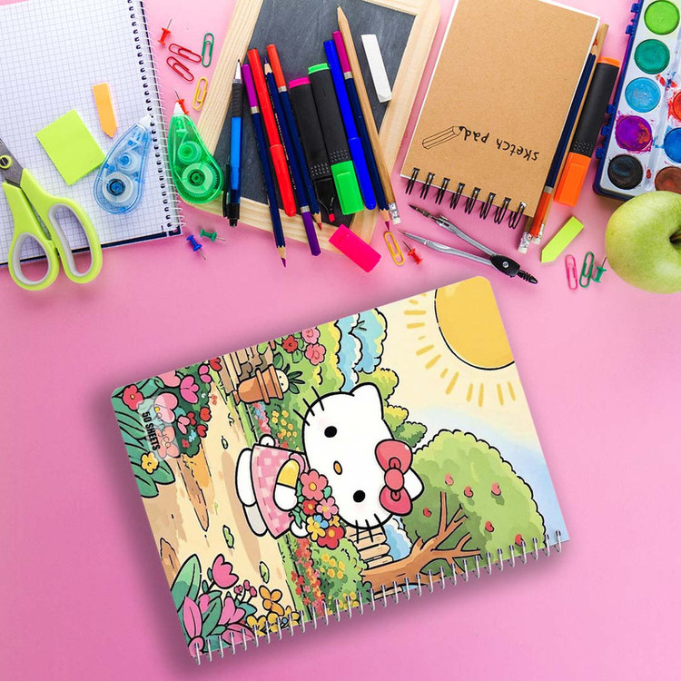 دفتر نقاشی 50 برگ کارنیکا طرح هلو کیتی hello kitty کد 22616 مجموعه 4 عددی