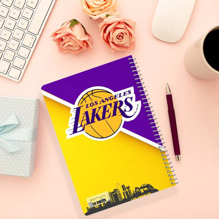 دفتر نقاشی 50 برگ کارنیکا طرح لیکرز Lakers کد 47122 مجموعه 4 عددی