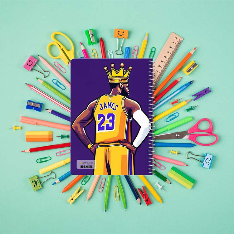دفتر نقاشی 50 برگ کارنیکا طرح لیکرز Lakers کد 47122 مجموعه 4 عددی