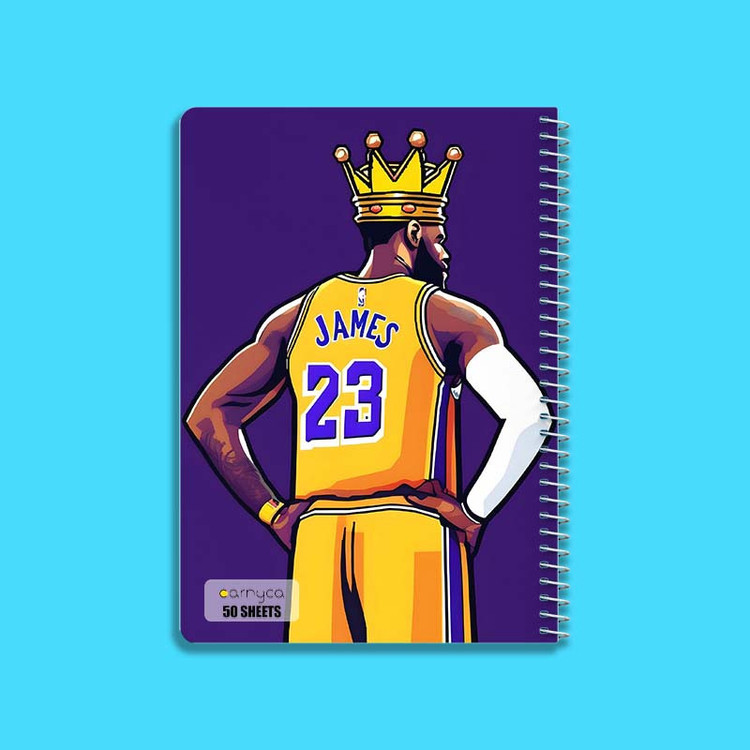 دفتر نقاشی 50 برگ کارنیکا طرح لیکرز Lakers کد 47122 مجموعه 4 عددی