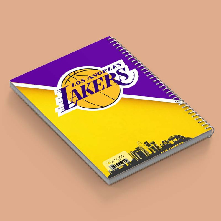 دفتر نقاشی 50 برگ کارنیکا طرح لیکرز Lakers کد 47122 مجموعه 4 عددی