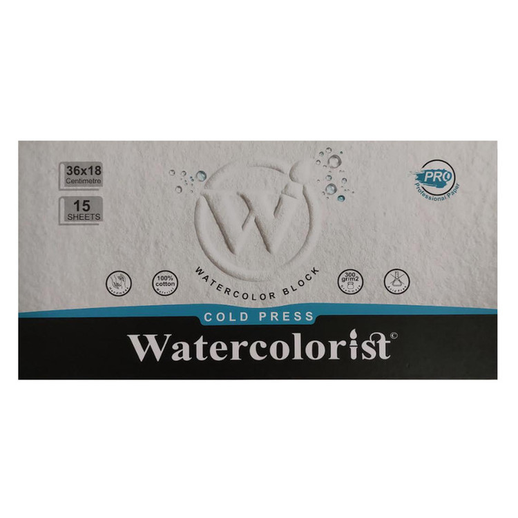 دفتر آبرنگ 15 برگ واترکالریست مدل بلوک کلدپرس پرو کد 3618 proCold