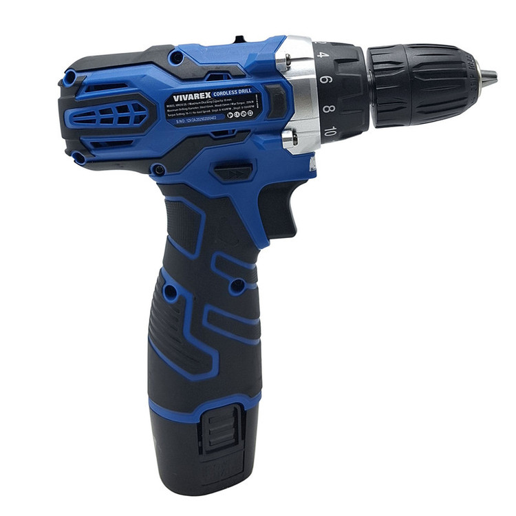 دریل پیچ گوشتی شارژی صنعتی 10 میلی متری 12 ولت ویوارکس مدل VR12V_ 2V کد 02 مجموعه 29 عددی
