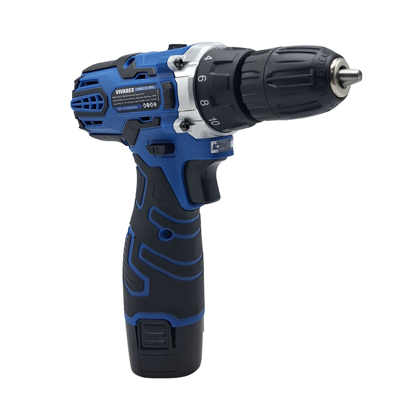 دریل پیچ گوشتی شارژی صنعتی 10 میلی متری 12 ولت ویوارکس مدل VR12V_ 2V کد 02 مجموعه 29 عددی