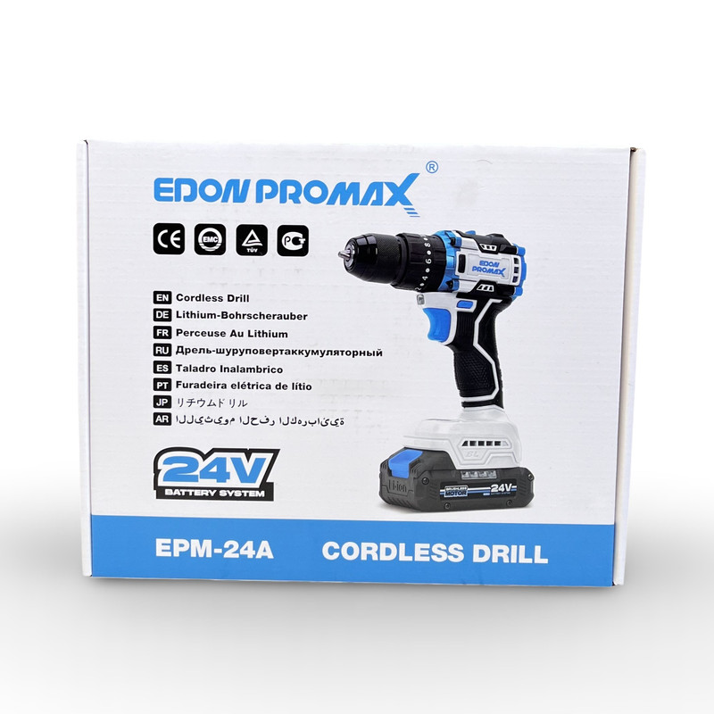 دریل پیچگوشتی شارژی چکشی 10 میلی متری 24 ولت ادون پرومکس مدل EPM-24A