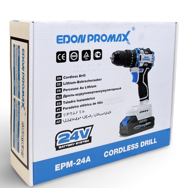 دریل پیچگوشتی شارژی چکشی 10 میلی متری 24 ولت ادون پرومکس مدل EPM-24A