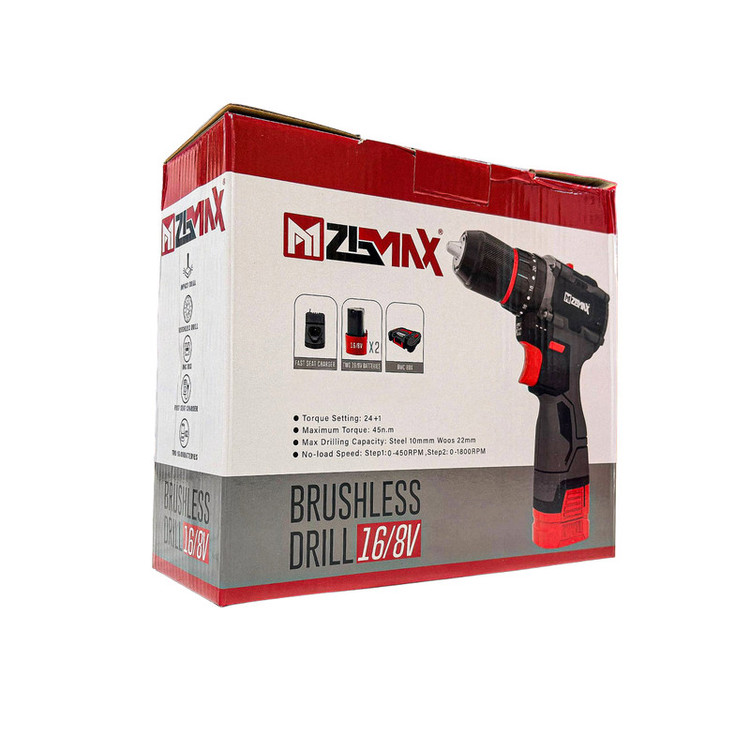 دریل پیچ گوشتی ۱۰ میلیمتری ۱۶ ولت زیمکس مدل Z-CBD-16