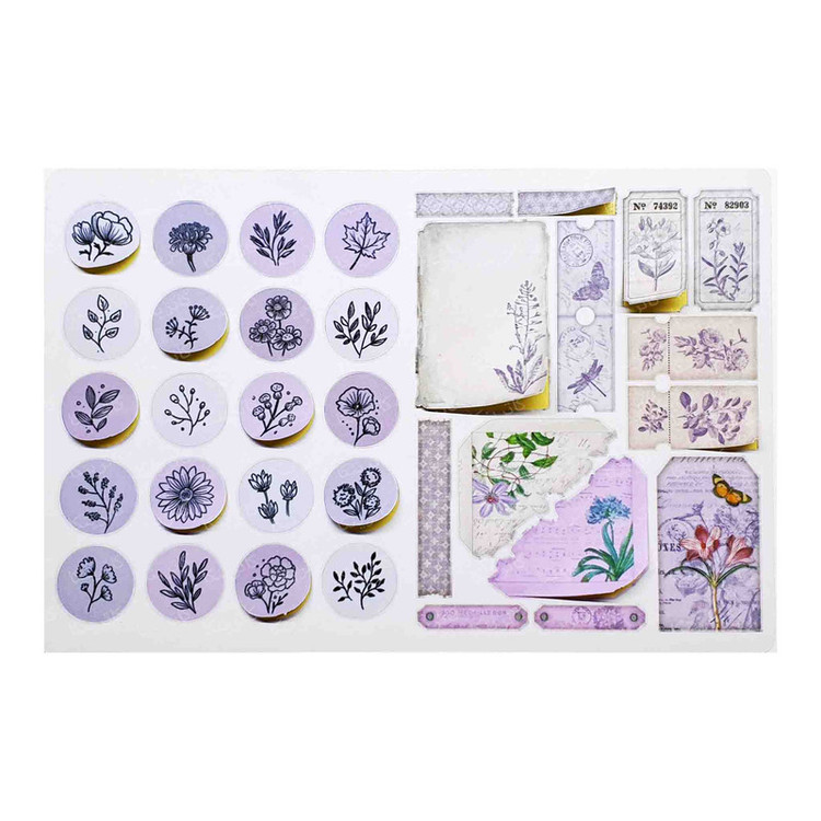 برچسب کاترینکا طرح برش خورده بولت ژورنال و اسکرپ بوک مدل A5 Flower stickers