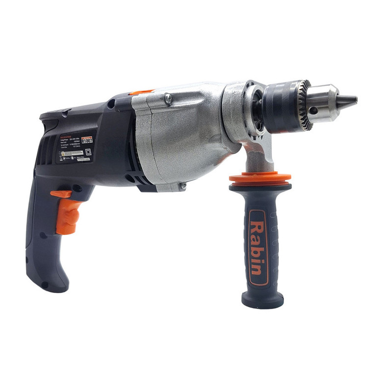 دریل چکشی گیربکسی سه نظام 13 میلی متری 1050 وات صنعتی رابین مدل R1007