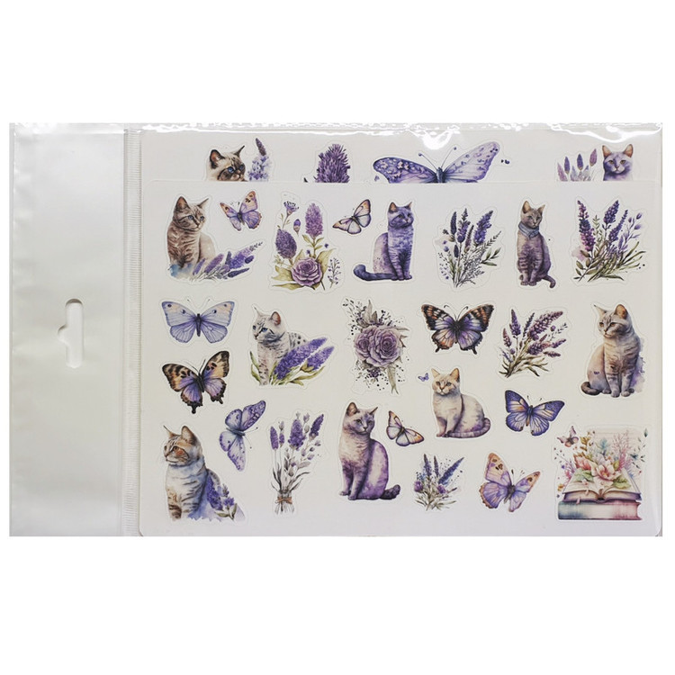 برچسب مدل Cats and Butterflies طرح بولت ژورنال و اسکرپ بوک کد 53 بسته 2 عددی