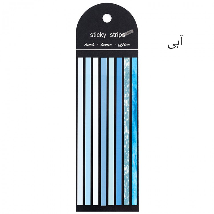 کاغذ چسب دار مدل استیک نوت شفاف طرح هایلایتر نواری عمودی