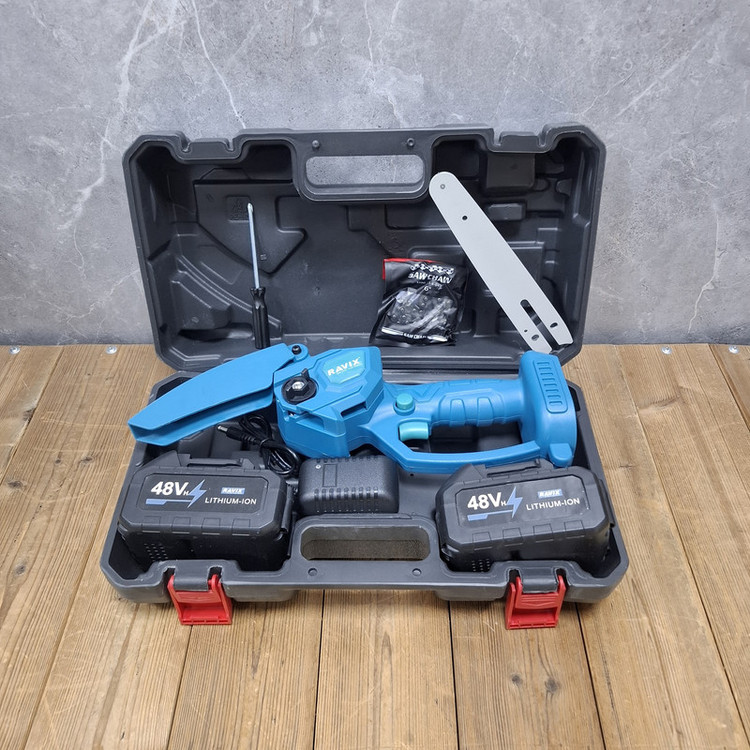 اره زنجیری سرشاخه زن صنعتی راویکس مدل 48LITHIUM_ION مجموعه 8 عددی