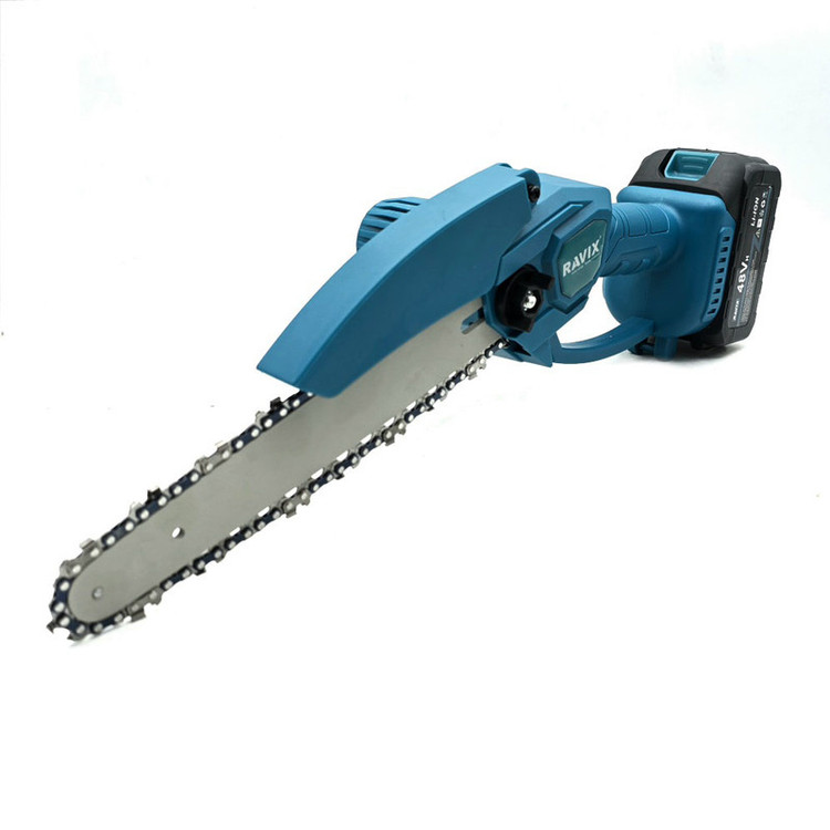 اره زنجیری شارژی سرشاخه زن 48 ولت طول ریل 20 سانتی متر راویکس مدل 20CM